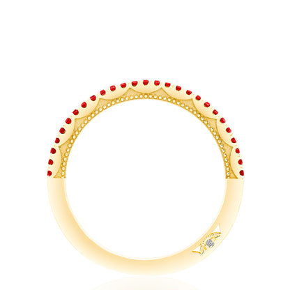 Crescent Crown Ring with Ruby