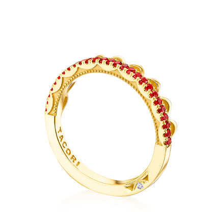 Crescent Crown Ring with Ruby