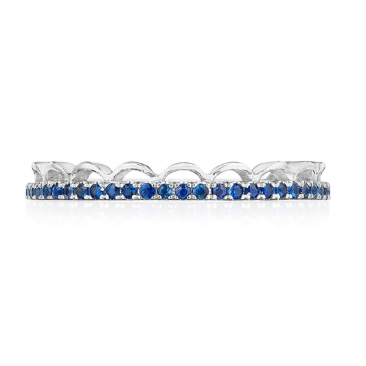 Crescent Crown Ring with Sapphire