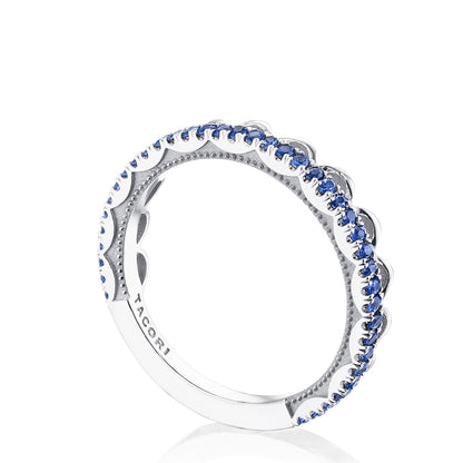 Crescent Crown Ring with Sapphire