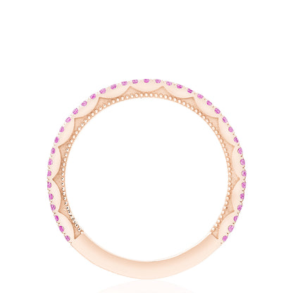 Crescent Crown Ring with Pink Sapphire