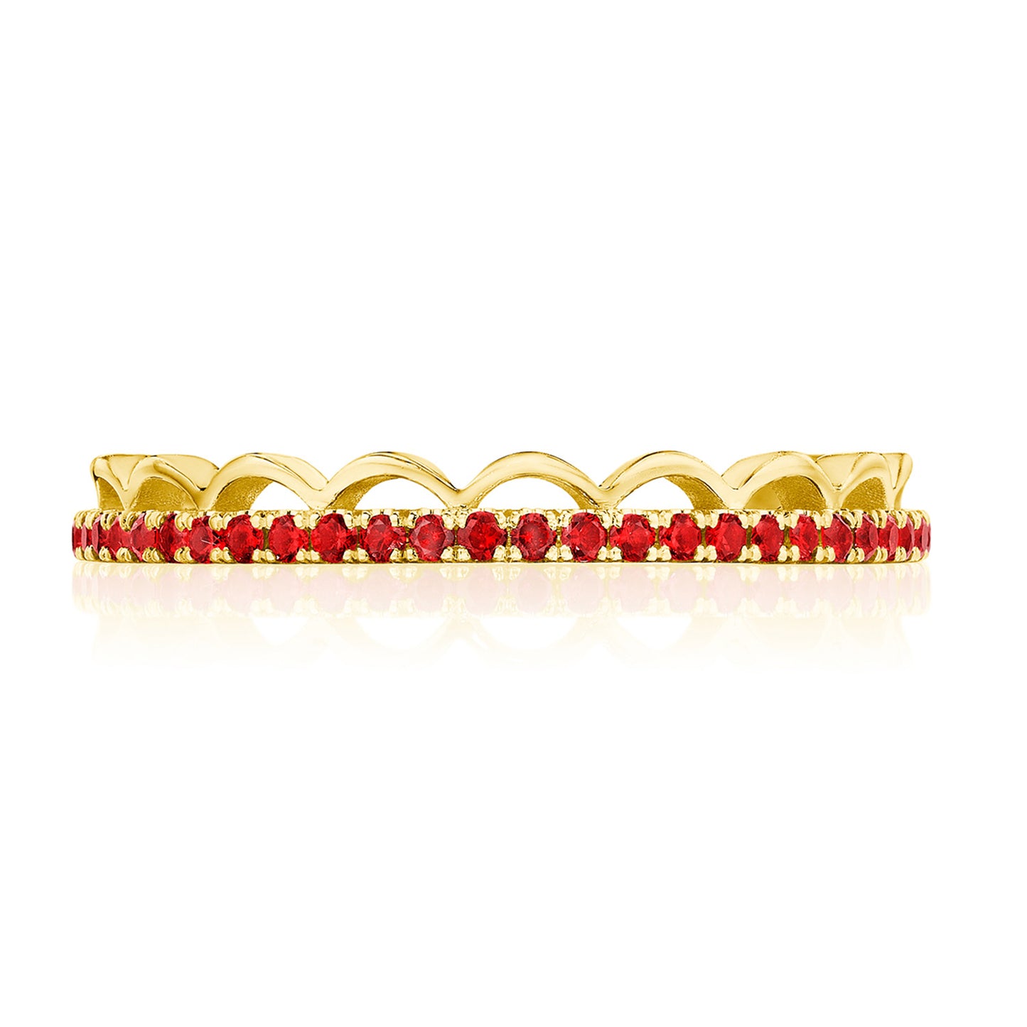 Crescent Crown Ring with Ruby