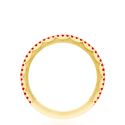 Crescent Crown Ring with Ruby