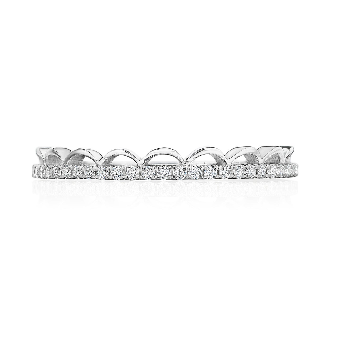 Crescent Crown Ring with Diamond