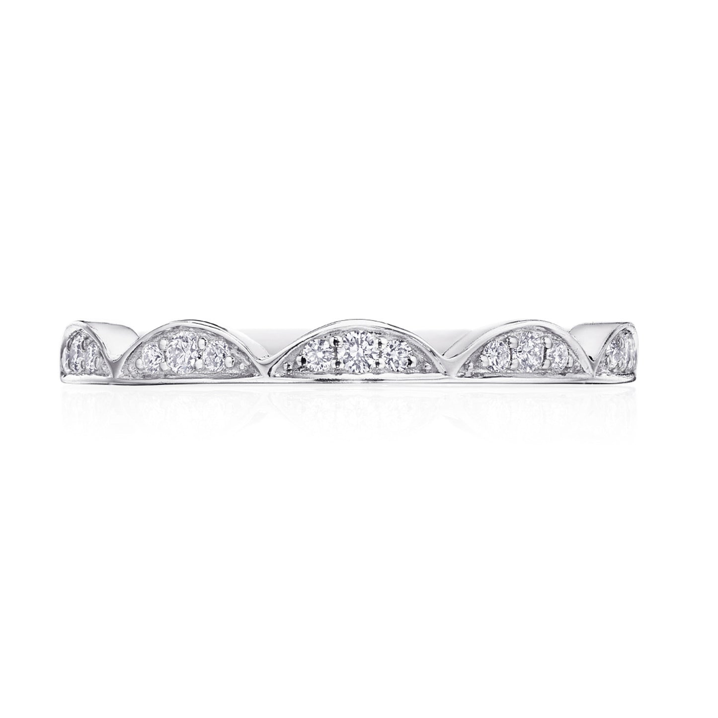 Crescent Crown Ring with Diamond