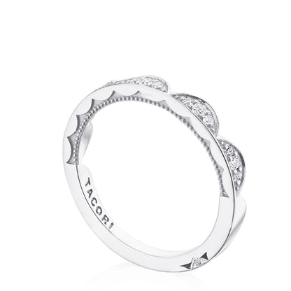 Crescent Crown Ring with Diamond