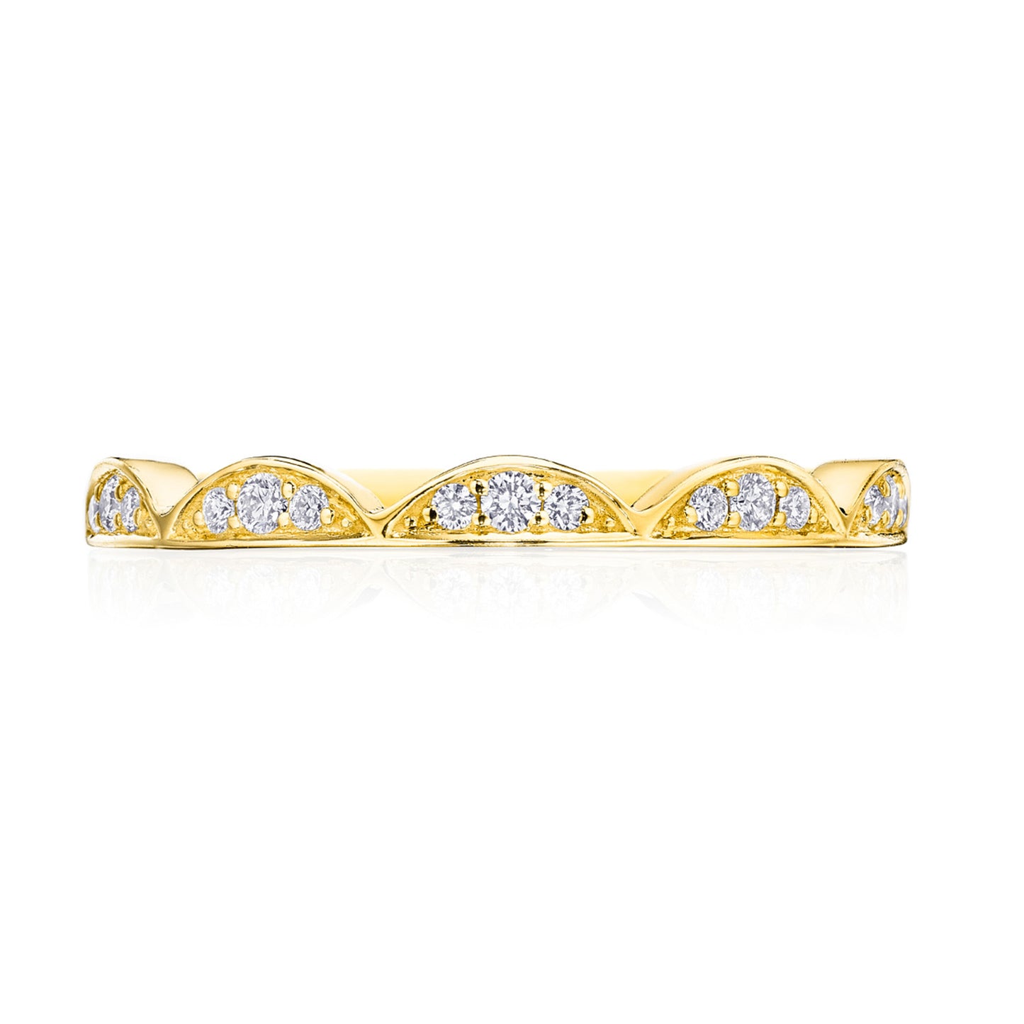 Crescent Crown Ring with Diamond
