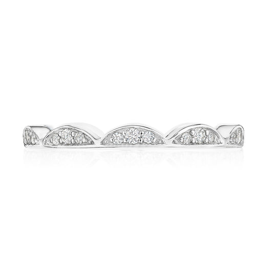 Crescent Crown Ring with Diamond