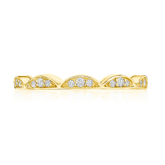 Crescent Crown Ring with Diamond