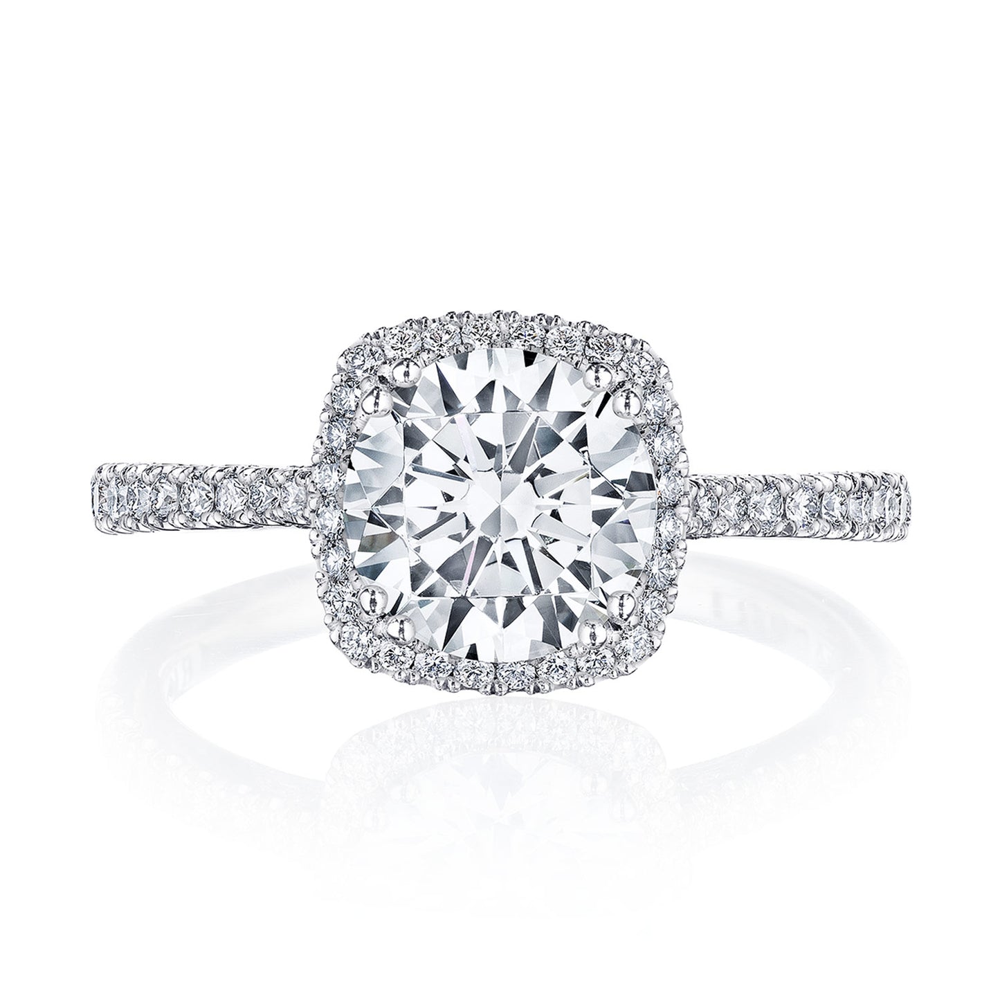 Round with Cushion Bloom Engagement Ring