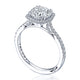 Round with Cushion Bloom Engagement Ring
