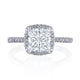 Princess with Cushion Bloom Engagement Ring