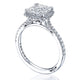 Princess with Cushion Bloom Engagement Ring