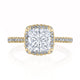 Princess with Cushion Bloom Engagement Ring