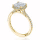 Princess with Cushion Bloom Engagement Ring
