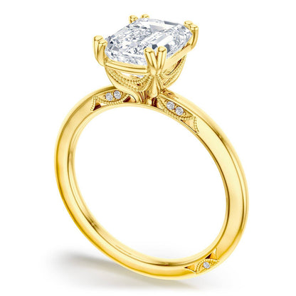 Emerald Solitaire Engagement Ring