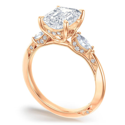 Emerald 3-Stone Engagement Ring