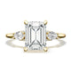 Emerald 3-Stone Engagement Ring
