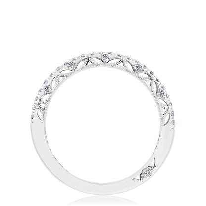 French Pavé Diamond Wedding Band