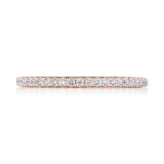 French Pavé Diamond Wedding Band