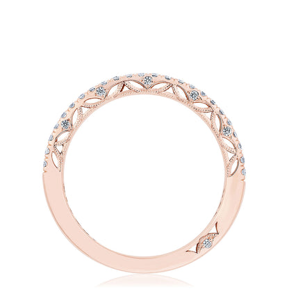 French Pavé Diamond Wedding Band