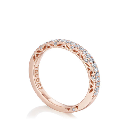 French Pavé Diamond Wedding Band