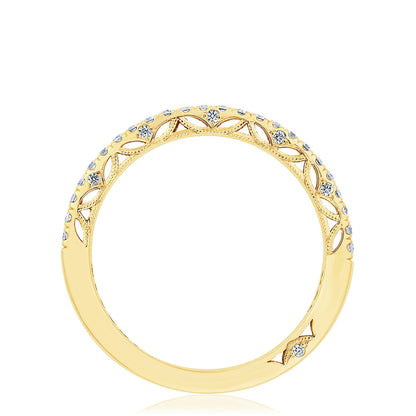 French Pavé Diamond Wedding Band