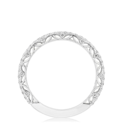 French Pavé Diamond Wedding Band