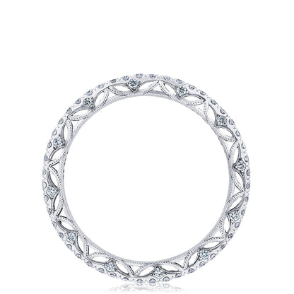 French Pavé Diamond Wedding Band