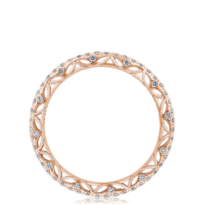 French Pavé Diamond Wedding Band