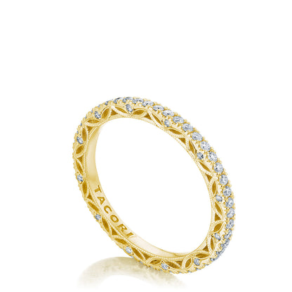 French Pavé Diamond Wedding Band