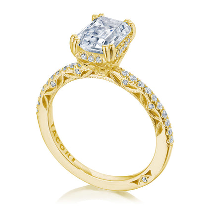 Emerald Solitaire Engagement Ring