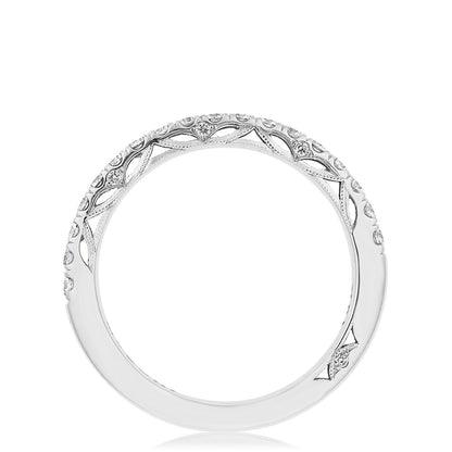 French Pavé Diamond Wedding Band