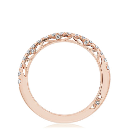 French Pavé Diamond Wedding Band