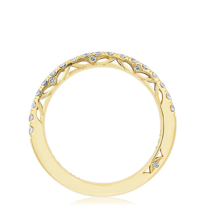French Pavé Diamond Wedding Band
