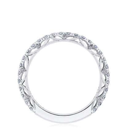 French Pavé Diamond Wedding Band