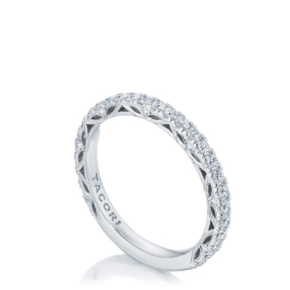 French Pavé Diamond Wedding Band