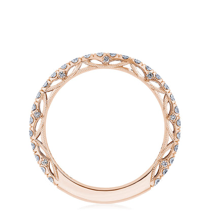 French Pavé Diamond Wedding Band
