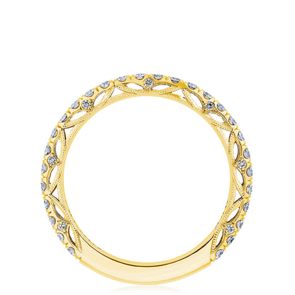 French Pavé Diamond Wedding Band