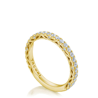 French Pavé Diamond Wedding Band