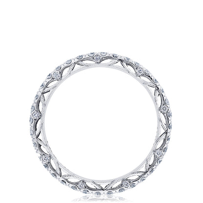 French Pavé Diamond Wedding Band