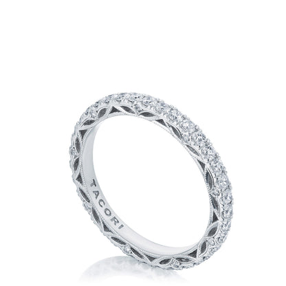 French Pavé Diamond Wedding Band