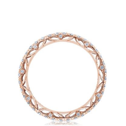 French Pavé Diamond Wedding Band