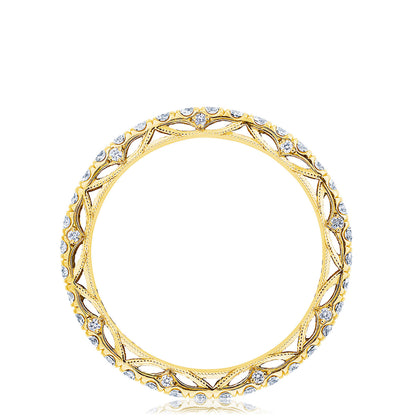 French Pavé Diamond Wedding Band