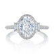 Oval 3-Stone Engagement Ring
