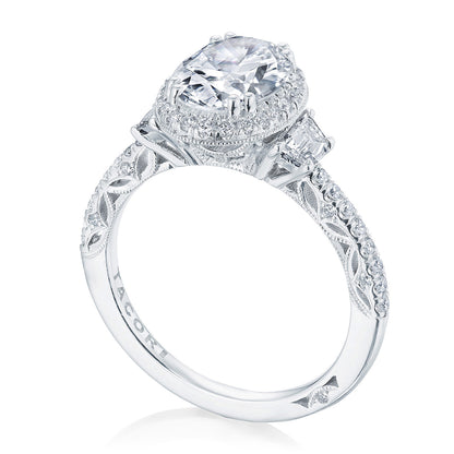 Oval 3-Stone Engagement Ring