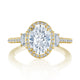 Oval 3-Stone Engagement Ring