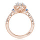 Pear 3-Stone Engagement Ring with Blue Sapphire