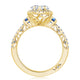 Pear 3-Stone Engagement Ring with Blue Sapphire