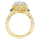 Pear 3-Stone Engagement Ring with Blue Sapphire